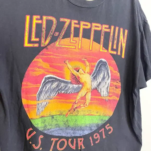 Led Zeppelin US Tour 1975 Concert T Size XL - Picture 5 of 7